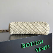 Bottega Veneta Small Lauren 1980 Chalk Leather Clutch Bag - 27x15x7.5cm - 3