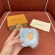 LV Vivienne Fur Key Holder Blue - 6