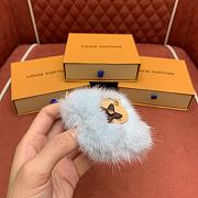 LV Vivienne Fur Key Holder Blue - 4