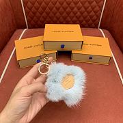 LV Vivienne Fur Key Holder Blue - 2