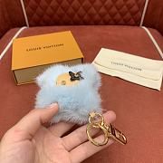 LV Vivienne Fur Key Holder Blue - 3