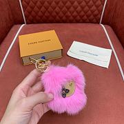 LV Vivienne Fur Key Holder Pink - 6