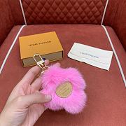 LV Vivienne Fur Key Holder Pink - 3