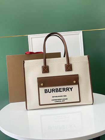 Buberry Medium Freya Tote Natural/ Tan - 40x16x30cm