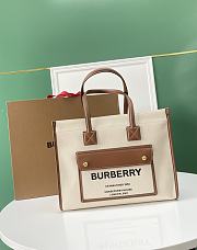 Buberry Small Freya Tote Natural/ Tan - 33x12.5x26cm - 1