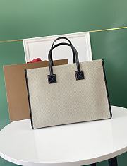 Buberry Small Freya Tote Natural/ Black - 33x12.5x26cm - 5