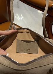 Alaia Le Teckel Medium Bag In Suede Goatskin Beige - 33x11x10cm - 3