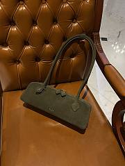 Alaia Le Teckel Medium Bag In Suede Goatskin Khaki - 33x11x10cm - 6