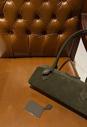 Alaia Le Teckel Medium Bag In Suede Goatskin Khaki - 33x11x10cm - 3