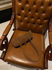 Alaia Le Teckel Medium Bag In Suede Goatskin Brown - 33x11x10cm - 5