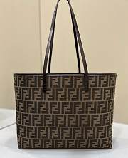 Fendi Zucca Canvas Tote Bag Brown FF - 34×13×27cm - 1