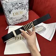 Dior D-Fence Reversible Belt Black and Latte Smooth Calfskin 30mm - 4