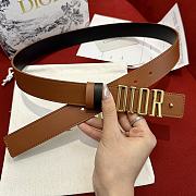 Dior D-Fence Reversible Belt Golden Saddle and Black Smooth Calfskin 30mm - 3