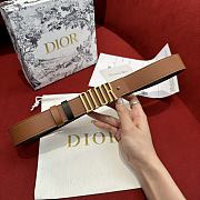 Dior D-Fence Reversible Belt Golden Saddle and Black Smooth Calfskin 30mm - 4