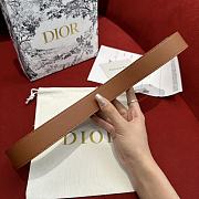 Dior D-Fence Reversible Belt Golden Saddle and Black Smooth Calfskin 30mm - 5