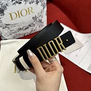 Dior D-Fence Reversible Belt Black and Latte Smooth Calfskin 30mm - 1