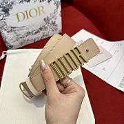 Dior D-Fence Reversible Belt Beige and Latte Smooth Calfskin 30mm - 1