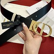 Dior 30 Montaigne Reversible Belt Black and Latte Smooth Calfskin 35mm - 6