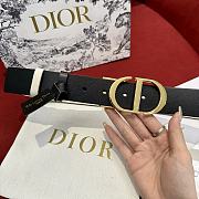 Dior 30 Montaigne Reversible Belt Black and Latte Smooth Calfskin 35mm - 4