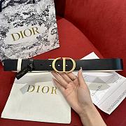 Dior 30 Montaigne Reversible Belt Black and Latte Smooth Calfskin 35mm - 2