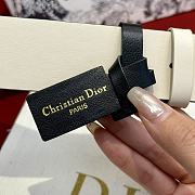 Dior 30 Montaigne Reversible Belt Latte and Black Smooth Calfskin 35mm - 6