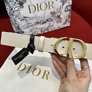 Dior 30 Montaigne Reversible Belt Latte and Black Smooth Calfskin 35mm - 5