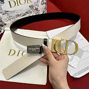 Dior 30 Montaigne Reversible Belt Latte and Black Smooth Calfskin 35mm - 3