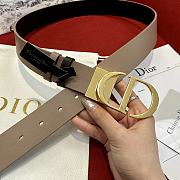 Dior 30 Montaigne Reversible Belt Beige and Black Smooth Calfskin 35mm - 4