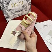 Dior 30 Montaigne Reversible Belt Pink and Latte Smooth Calfskin 35mm - 5