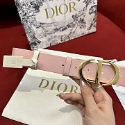 Dior 30 Montaigne Reversible Belt Pink and Latte Smooth Calfskin 35mm - 4