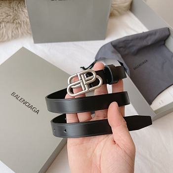 Balenciaga BB Super Thin Belt In Black 15mm