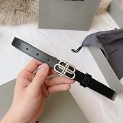 Balenciaga BB Super Thin Belt In Black 15mm - 5