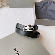 Balenciaga BB Super Thin Belt In Black 15mm - 4