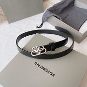 Balenciaga BB Super Thin Belt In Black 15mm - 3