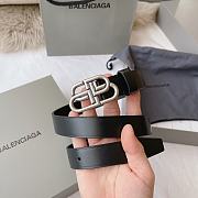 Balenciaga BB Thin Belt In Black 25mm - 1