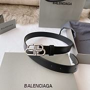 Balenciaga BB Thin Belt In Black 25mm - 6