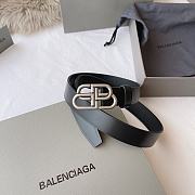 Balenciaga BB Thin Belt In Black 25mm - 2