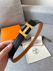 Hermes Mini Constance Martelee Belt Buckle & Reversible Leather Strap Black/ Brown 24mm - 5