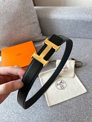 Hermes Mini Constance Martelee Belt Buckle & Reversible Leather Strap Black 24mm - 6