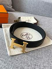 Hermes Mini Constance Martelee Belt Buckle & Reversible Leather Strap Black 24mm - 4