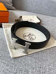 Hermes Mini Constance Martelee Belt Buckle & Reversible Leather Strap Black 24mm - 2