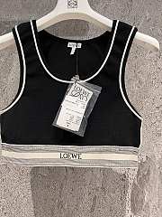 Loewe Cropped Tank Top In Viscose Black  - 2