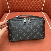 LV Toiletry Bag Monogram Eclipse Canvas M11508 - 24x13x13cm - 5