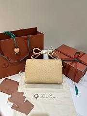 Loro Piana Extra Bag L27 Ostrich Leather Beige - 27x16x10 cm - 6