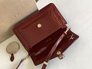 Blvgari Serpenti Forever East West Handbag Shoulder Bag Patent Wine Red - 22x13x5.5cm - 3