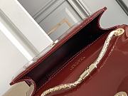 Blvgari Serpenti Forever Crossbody Bag Patent Wine Red - 20x15x5cm - 6