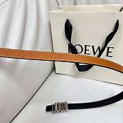 Loewe Graphic Belt In Classic Calfskin Black Silver 1.5cm - 2