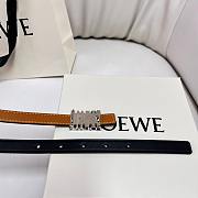 Loewe Graphic Belt In Classic Calfskin Black Silver 1.5cm - 3