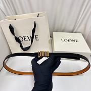 Loewe Graphic Belt In Classic Calfskin Black Gold 1.5cm - 1