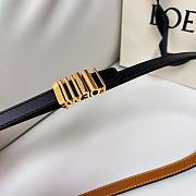 Loewe Graphic Belt In Classic Calfskin Black Gold 1.5cm - 6